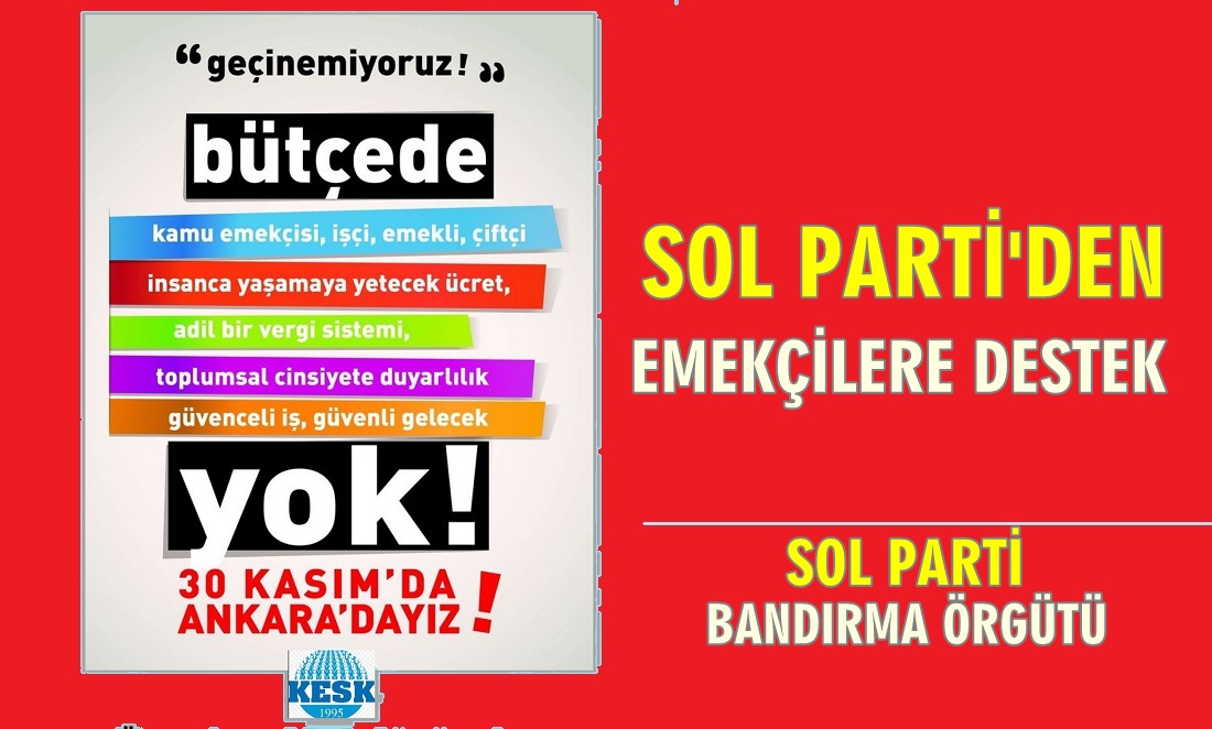 SOL Parti Bandırma’dan KESK Ankara Mitingine Çağrı