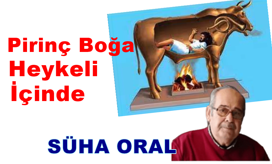 Pirinç Boğa Heykeli İçinde