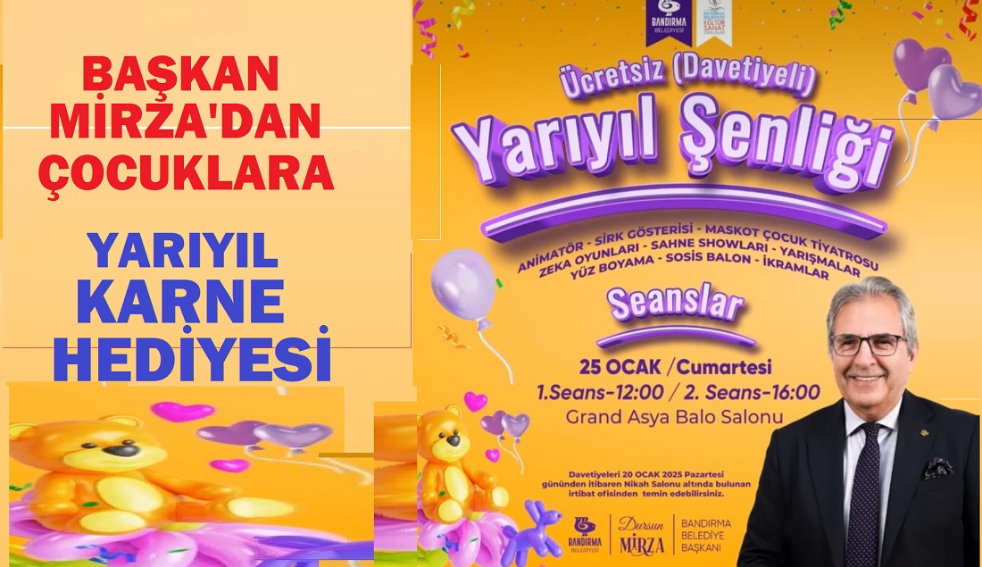 Bandırma Belediyesi’nden Çocuklara Karne Tatili Şenliği