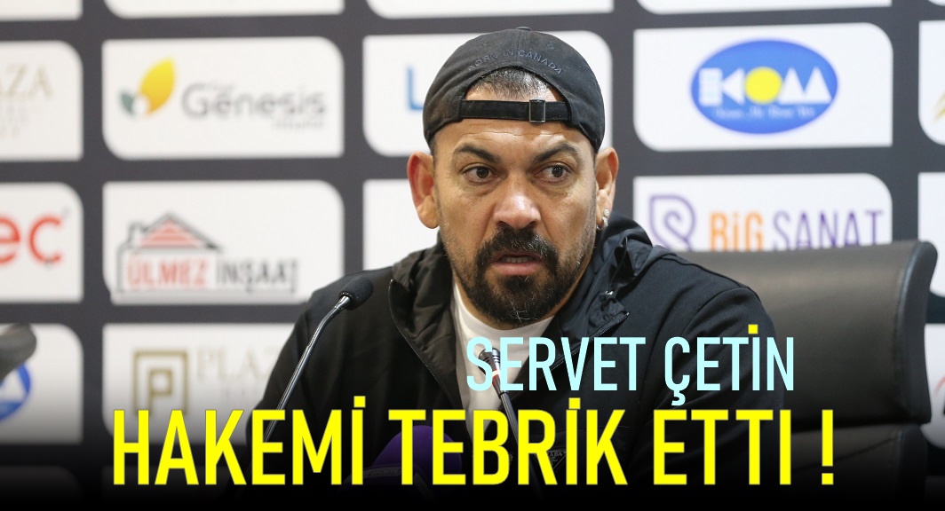 Amedsportif Bandırmaspor Maç Sonu. Servet Çetin Hakemi Tebrik Etti