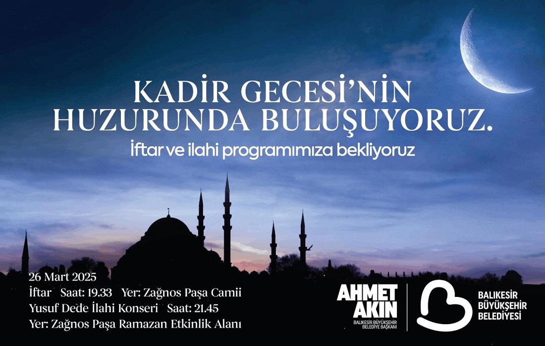 Başkan Akın’dan Kadir Gecesi’ne Özel Program