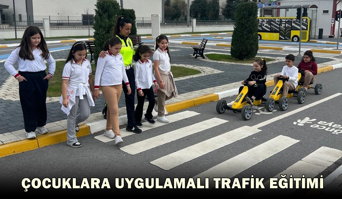 Öğrencilere Parkurda Trafik Eğitimi