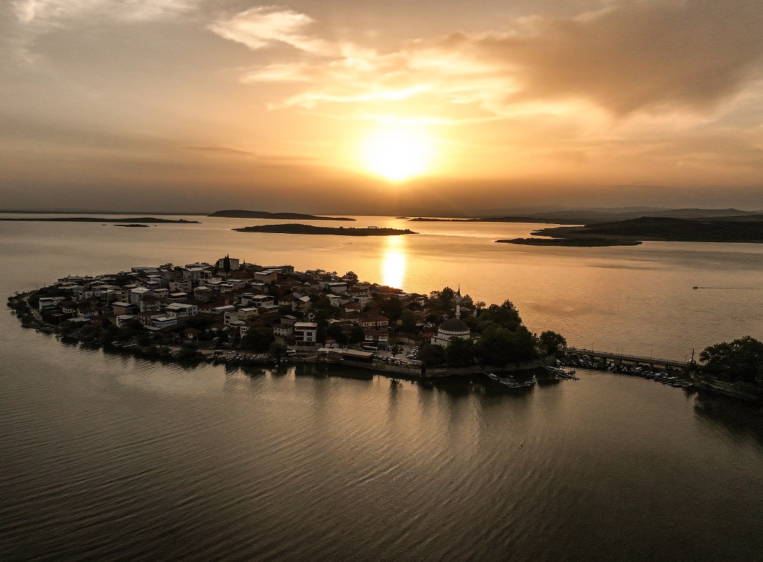 “Küçük Venedik” Gün Batımında Dronla Görüntülendi