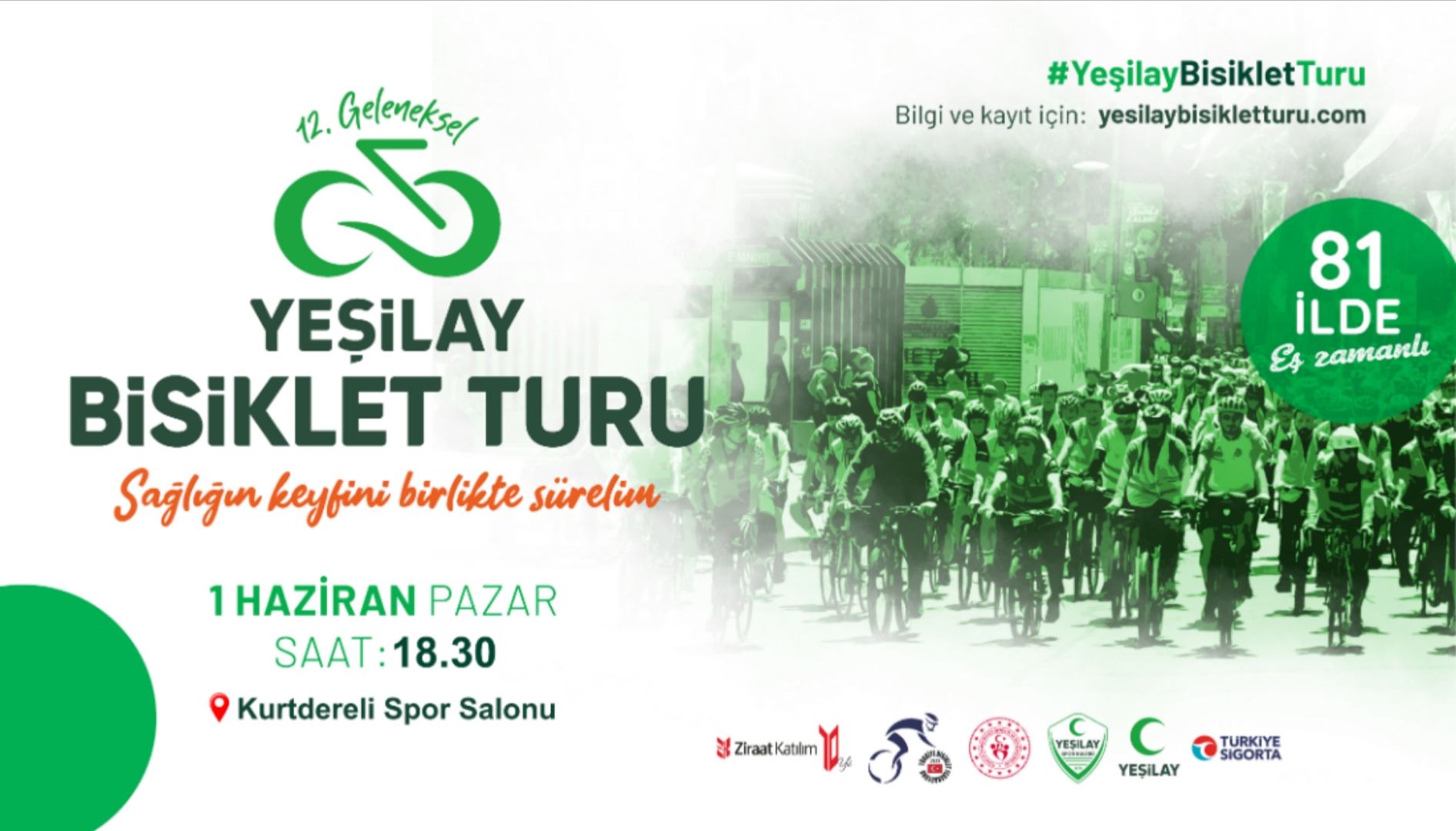 12. Yeşilay Bisiklet Turu Eşzamanlı Balikesir’de