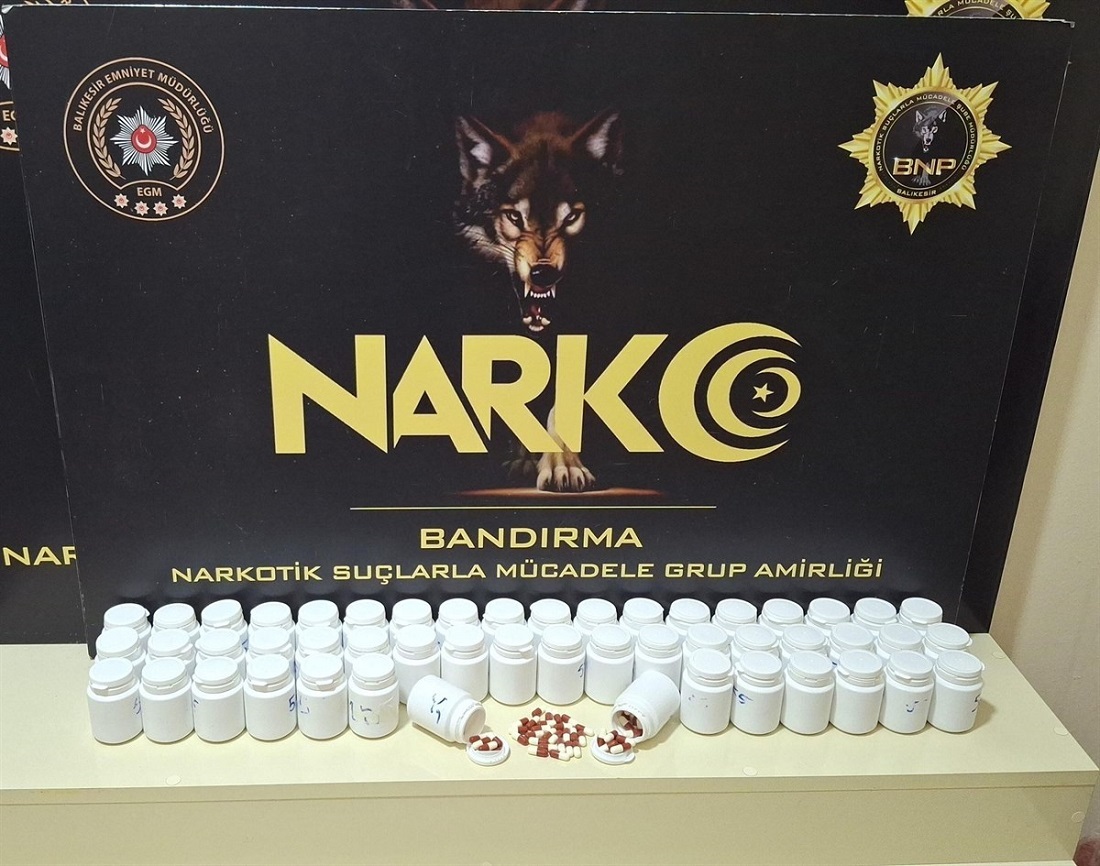 Bandırma’da Zehir Tacirine Darbe: 2.710 Sentetik Hap Ele Geçirildi