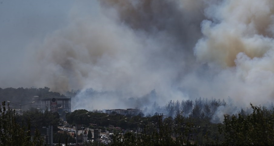 Çanakkale’de Orman Yangını: Boğaz Trafiği Tek Taraflı Kapandı