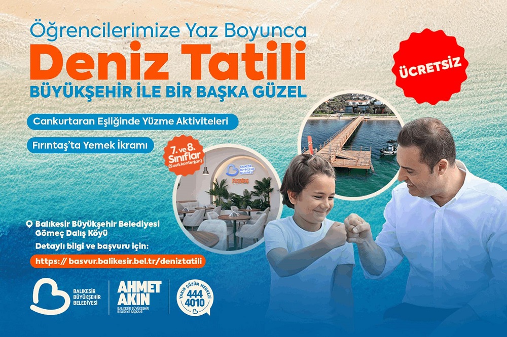 Büyükşehir Belediyesin’den Çocuklara Deniz Tatili Müjdesi
