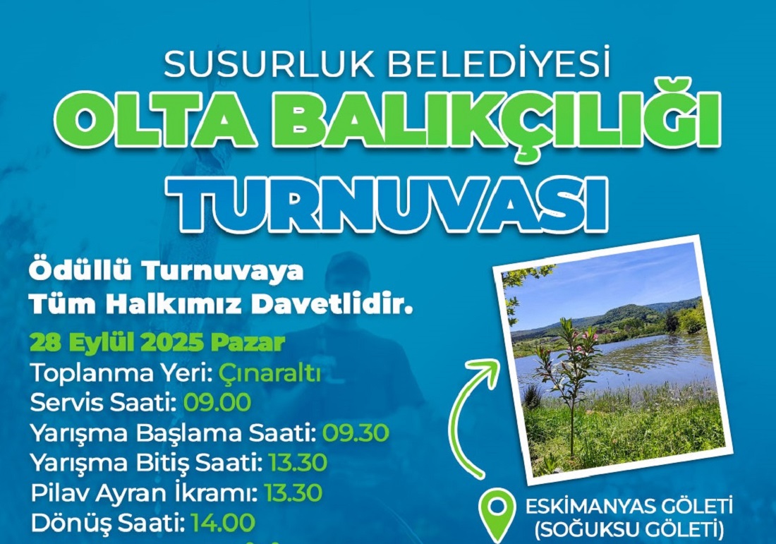 Susurluk Belediyesinden Ödüllü Olta Balıkçılığı Turnuvası