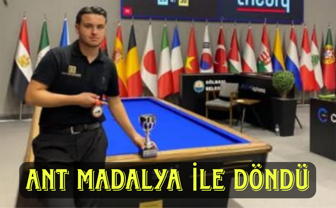 Bandırmalı Genç Bilardocu Ant İşen Türkiye Şampiyonası’nda 3. Oldu.