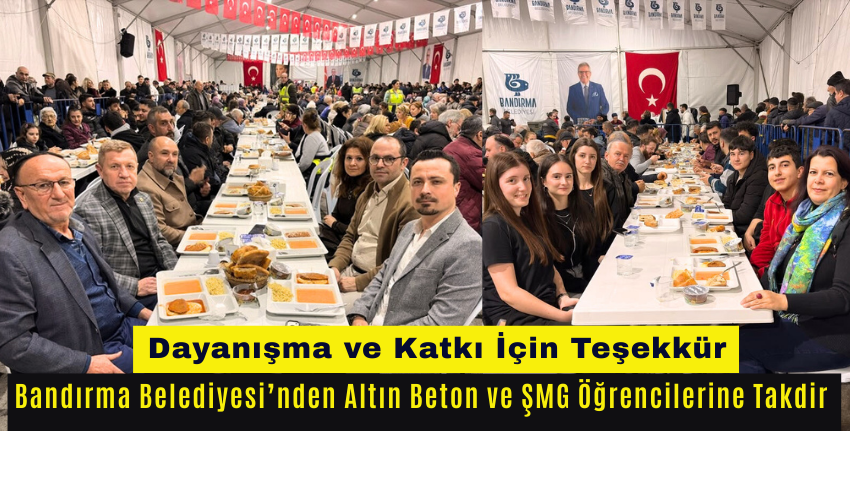 Bandırma Belediyesi’nden Teşekkür Mesajı
