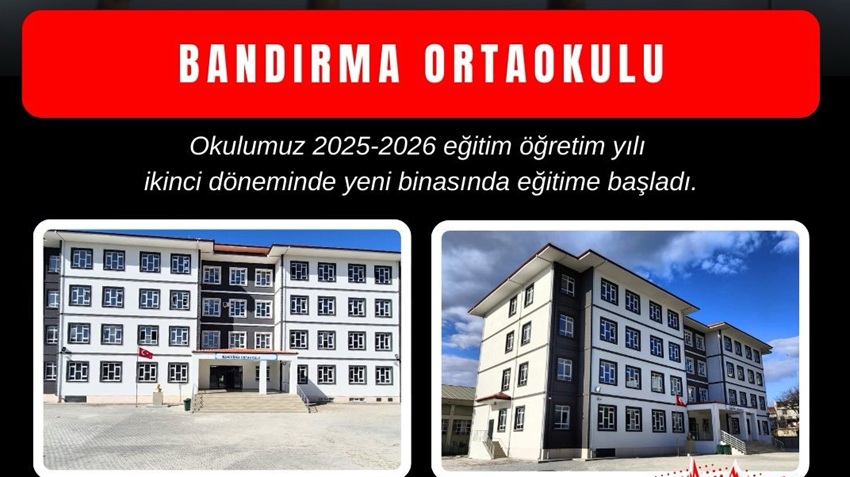 Bandırma Ortaokulu Yeni Binasında Eğitime Başladı