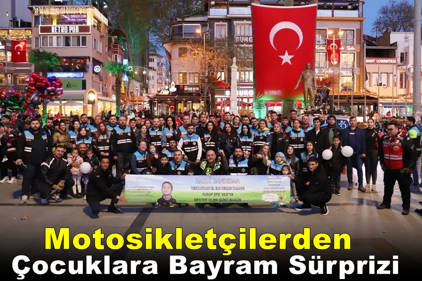 Motor Korteji Bandırma’da Çocukları Sevindirdi
