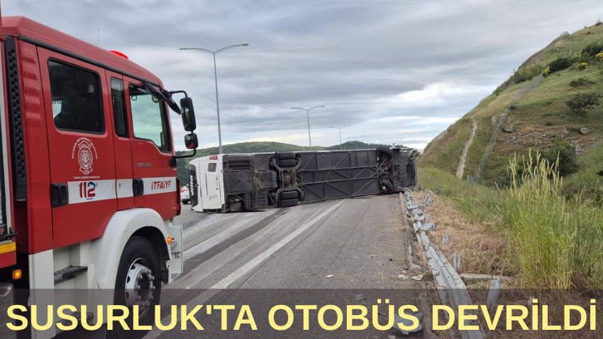 Susurluk’ta Otobüs Devrildi :38 Yaralı