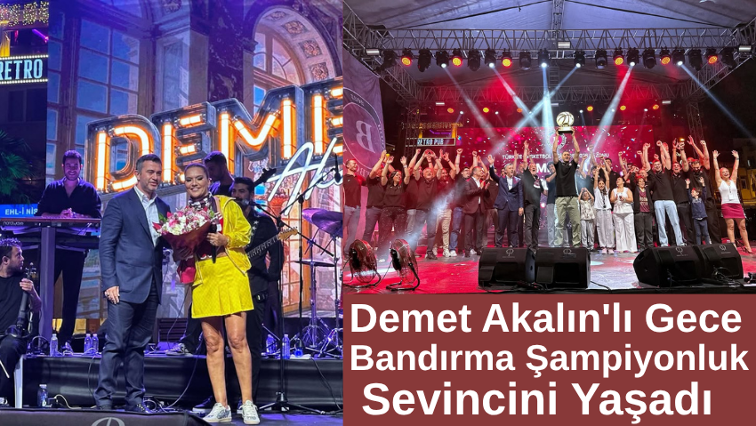 Bordo’nun Şampiyonluk Gecesi Bandırma’yı Salladı