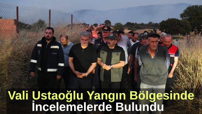 Vali Ustaoğlu, Orman Yangını Bölgesinde İncelemelerde Bulundu