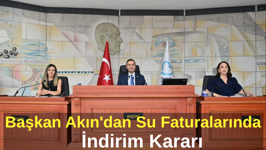 Balıkesir’de Su Faturalarına  İndirim