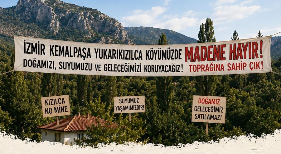 İzmir Kemalpaşa Yukarıkızılca’da  Maden Ocağı Tepkisi