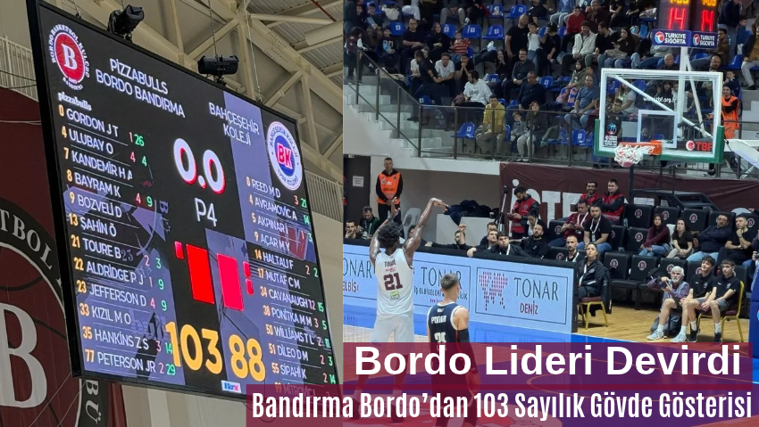 Bandırma Bordo’dan Lider Bahçeşehir’e 103-88’lik Darbe!