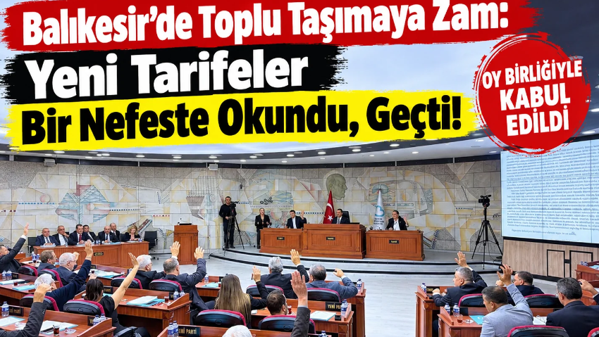 Balıkesir’de Toplu Taşımaya Zam: Yeni Tarifeler Oy Birliğiyle Kabul Edildi